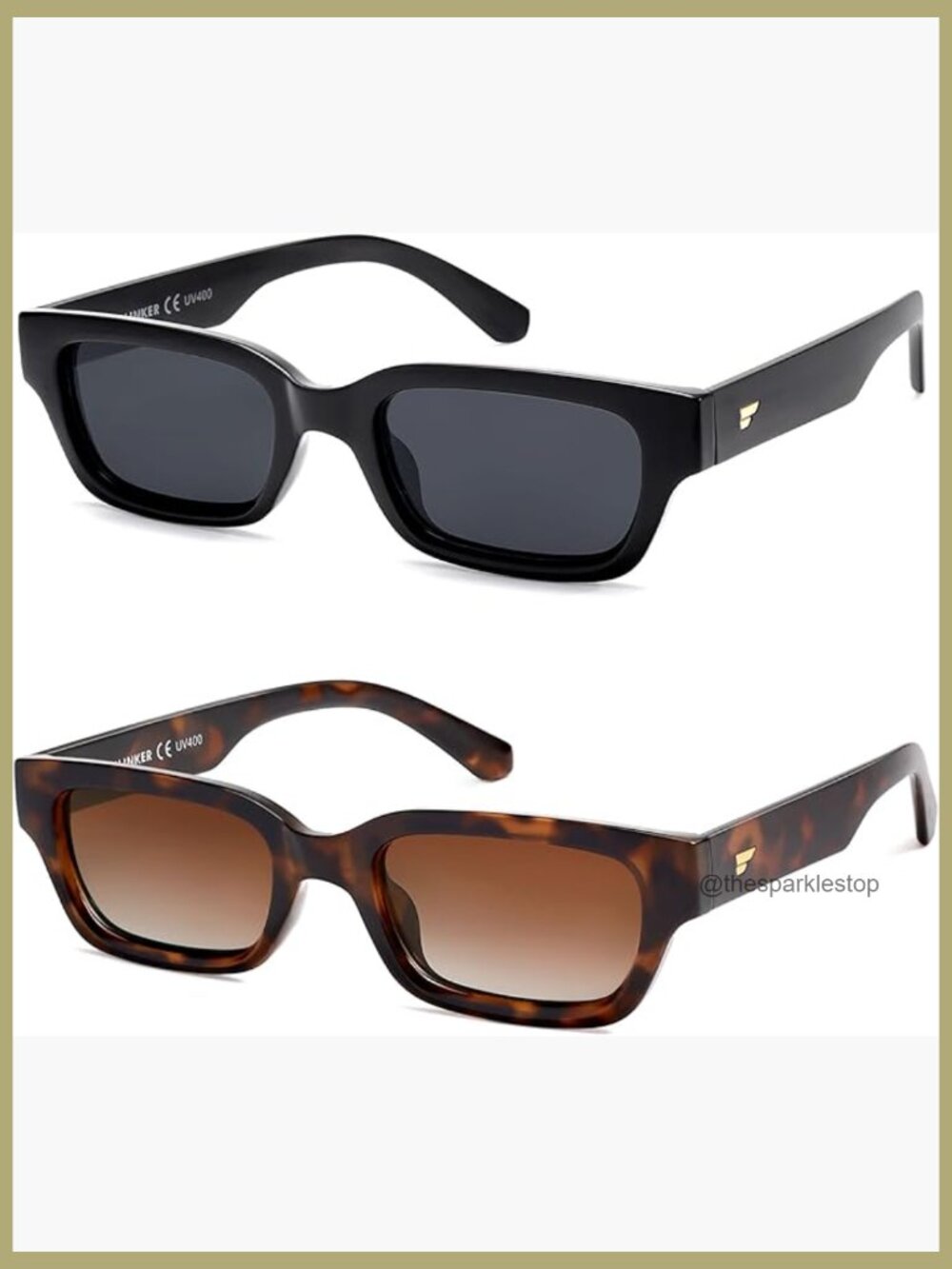 Polarized Square Cat Eye Sunglasses for Women Retro Vintage Shades